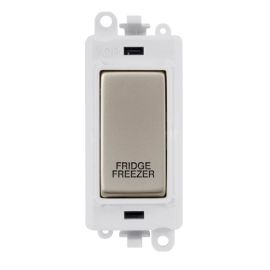 Click GM2018PWPN-FF GridPro Pearl Nickel 20AX 2 Pole FRIDGE FREEZER Switch Module - White Insert