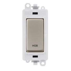 Click GM2018PWPN-HB GridPro Pearl Nickel 20AX 2 Pole HOB Switch Module - White Insert