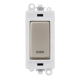 Click GM2018PWPN-OV GridPro Pearl Nickel 20AX 2 Pole OVEN Switch Module - White Insert image
