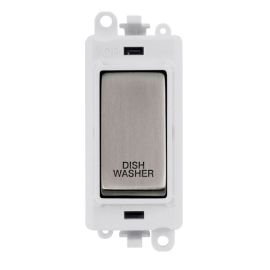 Click GM2018PWSS-DW GridPro Stainless Steel 20AX 2 Pole DISHWASHER Switch Module - White Insert