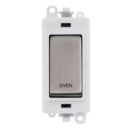 Click GM2018PWSS-OV GridPro Stainless Steel 20AX 2 Pole OVEN Switch Module - White Insert