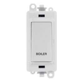 Click GM2018PW-BL GridPro White 20AX 2 Pole BOILER Switch Module - White Insert