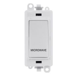 Click GM2018PW-MW GridPro White 20AX 2 Pole MICROWAVE Switch Module - White Insert