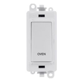 Click GM2018PW-OV GridPro White 20AX 2 Pole OVEN Switch Module - White Insert