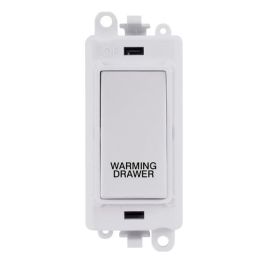 Click GM2018PW-WDR GridPro White 20AX 2 Pole WARMING DRAWER Switch Module - White Insert