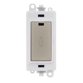 Click GM2047PWPN GridPro Pearl Nickel 13A Fused Spur Module - White Insert image