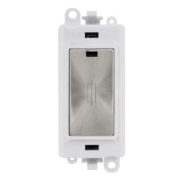 Click GM2047PWSC GridPro Satin Chrome 13A Fused Spur Module - White Insert image