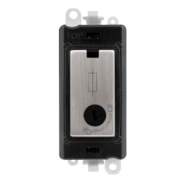 Click GM2047-LBKSS GridPro Stainless Steel 13A Lockable Fused Spur Module - Black Insert image