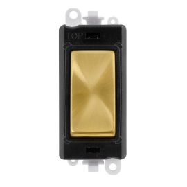 Click GM2070BKSB GridPro Satin Brass 20AX 3 Position Switch Module - Black Insert image
