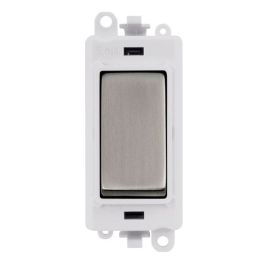 Click GM2070PWSS GridPro Stainless Steel 20AX 3 Position Switch Module - White Insert image