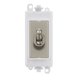 Click GM209002PWPN GridPro Pearl Nickel 20AX 2 Way Toggle Switch Module - White Insert