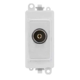 Click GM2410PW GridPro Non-Isolated Female Coaxial Outlet Module - White Insert
