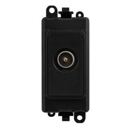 Click GM2415BK GridPro Non-Isolated Male Coaxial Outlet Module - Black Insert image
