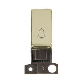 Click MD005BR MiniGrid Polished Brass Ingot 10AX 2 Way BELL Retractive Switch Module image