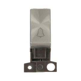 Click MD005BS MiniGrid Brushed Steel Ingot 10AX 2 Way BELL Retractive Switch Module image