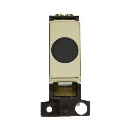 Click MD017BKBR MiniGrid Polished Brass Ingot 20A Flex Outlet Module - Black Insert image