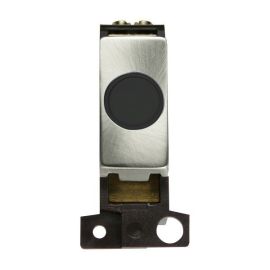 Click MD017BKBS MiniGrid Brushed Steel Ingot 20A Flex Outlet Module - Black Insert image