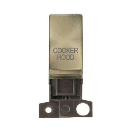 Click MD018AB-CH MiniGrid Antique Brass Ingot 13A 10AX 2 Pole COOKER HOOD Switch Module
