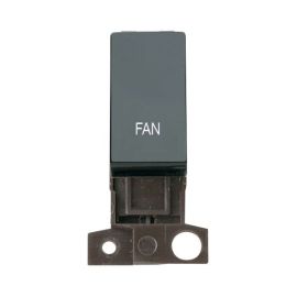 Click MD018BK-FN MiniGrid Black Ingot 13A 10AX 2 Pole FAN Switch Module image