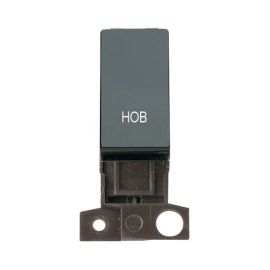 Click MD018BK-HB MiniGrid Black Ingot 13A 10AX 2 Pole HOB Switch Module image