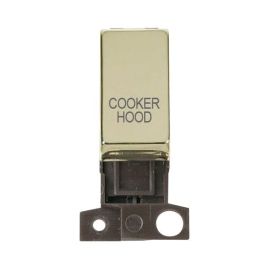Click MD018BR-CH MiniGrid Polished Brass Ingot 13A 10AX 2 Pole COOKER HOOD Switch Module image