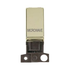 Click MD018BR-MW MiniGrid Polished Brass Ingot 13A 10AX 2 Pole MICROWAVE Switch Module