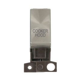 Click MD018BS-CH MiniGrid Brushed Steel Ingot 13A 10AX 2 Pole COOKER HOOD Switch Module