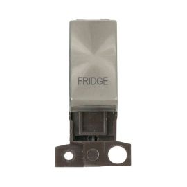Click MD018BS-FD MiniGrid Brushed Steel Ingot 13A 10AX 2 Pole FRIDGE Switch Module image