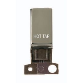 Click MD018BS-HT MiniGrid Brushed Steel Ingot 13A 10AX 2 Pole HOT TAP Switch Module