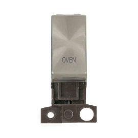 Click MD018BS-OV MiniGrid Brushed Steel Ingot 13A 10AX 2 Pole OVEN Switch Module image