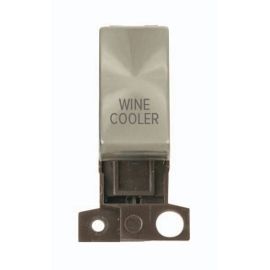 Click MD018BS-WC MiniGrid Brushed Steel Ingot 13A 10AX 2 Pole WINE COOLER Switch Module image