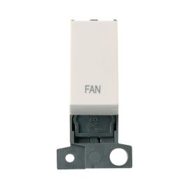 Click MD018PW-FN MiniGrid Polar White Ingot 13A 10AX 2 Pole FAN Switch Module