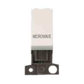 Click MD018PW-MW MiniGrid Polar White Ingot 13A 10AX 2 Pole MICROWAVE Switch Module image
