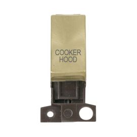 Click MD018SB-CH MiniGrid Satin Brass Ingot 13A 10AX 2 Pole COOKER HOOD Switch Module