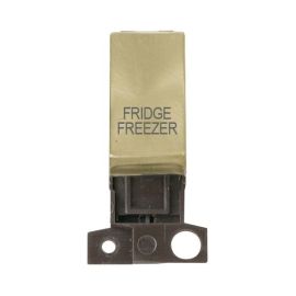 Click MD018SB-FF MiniGrid Satin Brass Ingot 13A 10AX 2 Pole FRIDGE FREEZER Switch Module