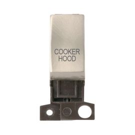 Click MD018SC-CH MiniGrid Satin Chrome Ingot 13A 10AX 2 Pole COOKER HOOD Switch Module image