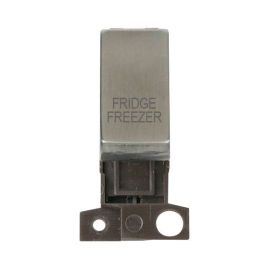 Click MD018SS-FF MiniGrid Stainless Steel Ingot 13A 10AX 2 Pole FRIDGE FREEZER Switch Module image