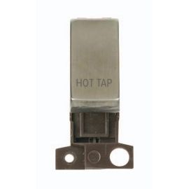 Click MD018SS-HT MiniGrid Stainless Steel Ingot 13A 10AX 2 Pole HOT TAP Switch Module image