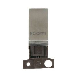 Click MD018SS-MW MiniGrid Stainless Steel Ingot 13A 10AX 2 Pole MICROWAVE Switch Module image