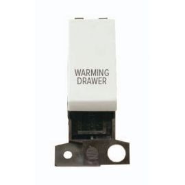 Click MD018WH-WDR MiniGrid Click White Ingot 13A 10AX 2 Pole WARMING DRAWER Switch Module