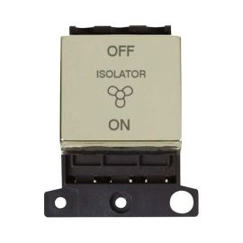 Click MD020BR MiniGrid Polished Brass Ingot 10A 3 Pole Fan Isolation Switch Module image