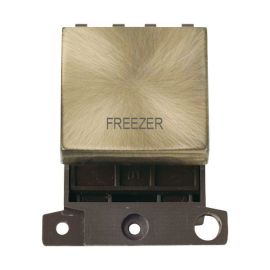 Click MD022AB-FZ MiniGrid Antique Brass Ingot 20A Twin Width 2 Pole FREEZER Switch Module