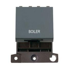 Click MD022BK-BL MiniGrid Black Ingot 20A Twin Width 2 Pole BOILER Switch Module image