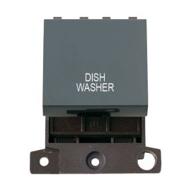 Click MD022BK-DW MiniGrid Black Ingot 20A Twin Width 2 Pole DISHWASHER Switch Module image