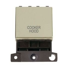 Click MD022BR-CH MiniGrid Polished Brass Ingot 20A Twin Width 2 Pole COOKER HOOD Switch Module image