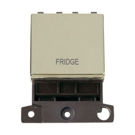 Click MD022BR-FD MiniGrid Polished Brass Ingot 20A Twin Width 2 Pole FRIDGE Switch Module image