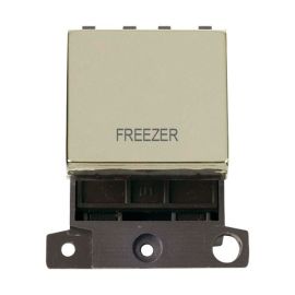 Click MD022BR-FZ MiniGrid Polished Brass Ingot 20A Twin Width 2 Pole FREEZER Switch Module image