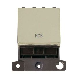 Click MD022BR-HB MiniGrid Polished Brass Ingot 20A Twin Width 2 Pole HOB Switch Module image