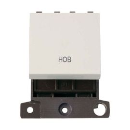 Click MD022PW-HB MiniGrid Polar White Ingot 20A Twin Width 2 Pole HOB Switch Module image