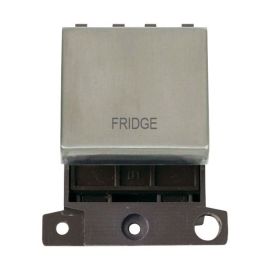Click MD022SS-FD MiniGrid Stainless Steel Ingot 20A Twin Width 2 Pole FRIDGE Switch Module image